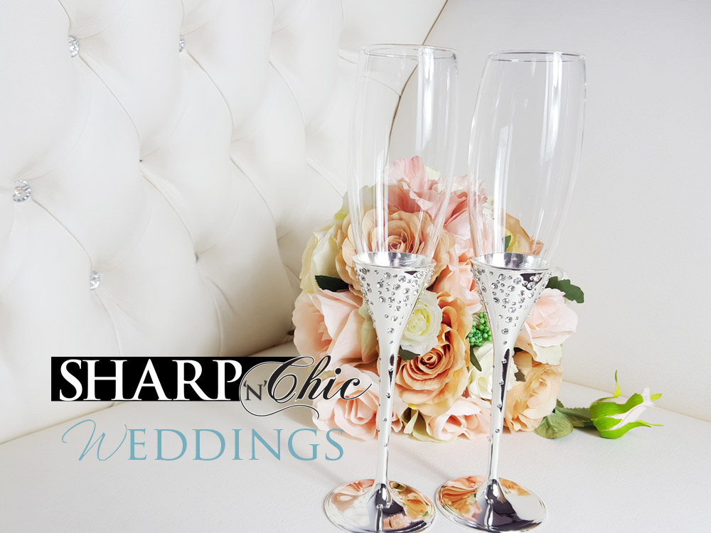 Crystal champagne flute sharpnchic