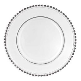 silver beaded charger plates sale