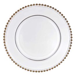 gold beaded charger plate buy