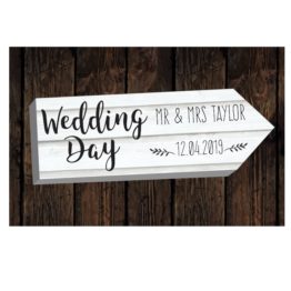 wedding day sign personlised