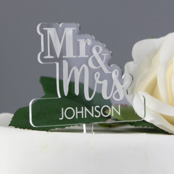 clear cake topper