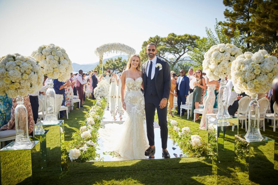 katie rio ferdinand wedding ceremony wedding dress