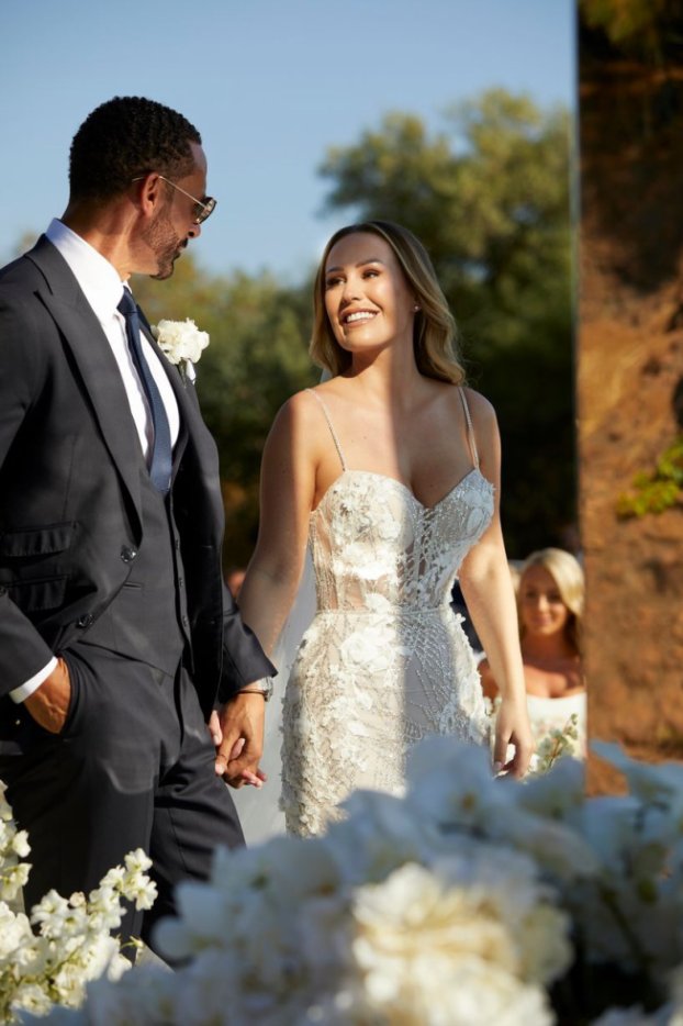 katie rio ferdinand wedding ceremony wedding dress