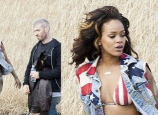 Rihanna’s Sizzling Red Bandana Bikini rihanna stripped bikini