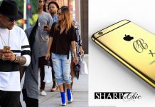 Chris Browns 24K custom Iphone 6 chris brown mobile phone gold custom