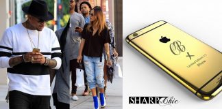 Chris Browns 24K custom Iphone 6 chris brown mobile phone gold custom